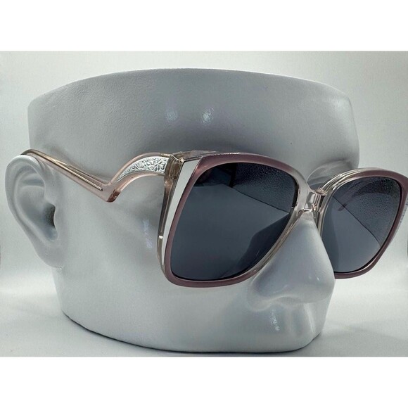 NEW Vintage Oversize Sunglasses | Non RX | Drop Temple | Silver Mirror | Chrome main image 8